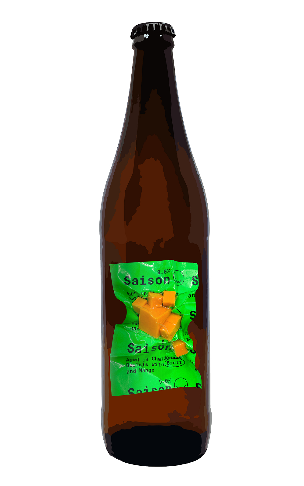Ugly Half Beer Saison Aged in Chardonnay Barrels with Brett 酉鬼啤酒 芒果 Saison 泡在夏多內裡面