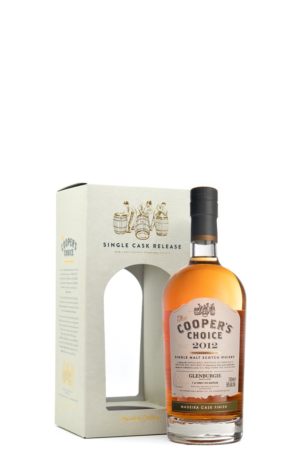The Cooper s Choice Glenburgie 2012 9 Years 9598 Madeira Cask Finish Single Malt Scotch Whisky 酷選大師 格蘭伯吉 2012 9年 馬德拉桶 單一麥芽蘇格蘭威士忌