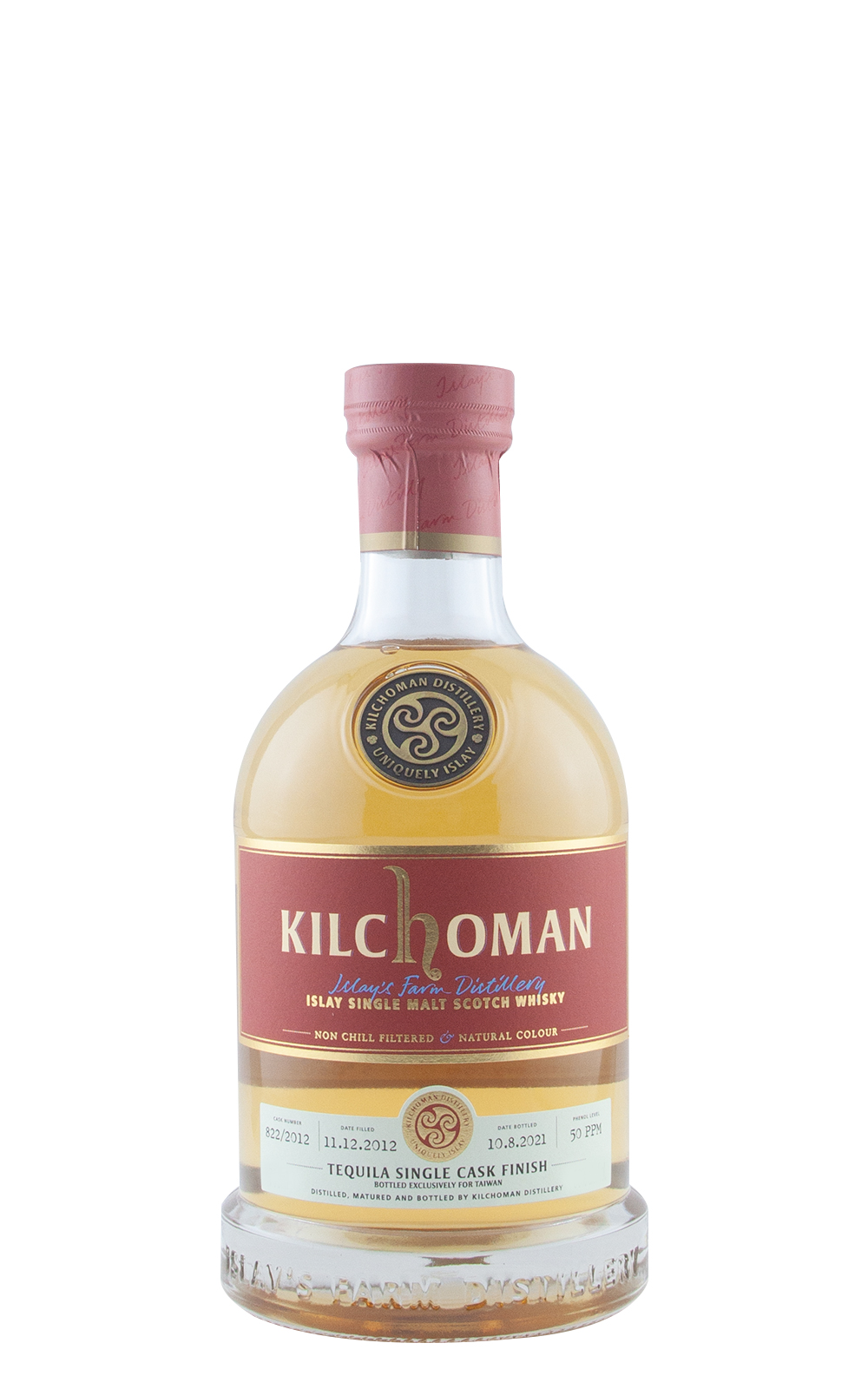 Kilchoman Distillery 2012 822 Tequila Single Cask Finsh Single Malt Scotch Whisky 齊侯門蒸餾廠 2012 822 龍舌蘭桶 單一麥芽蘇格蘭威士忌