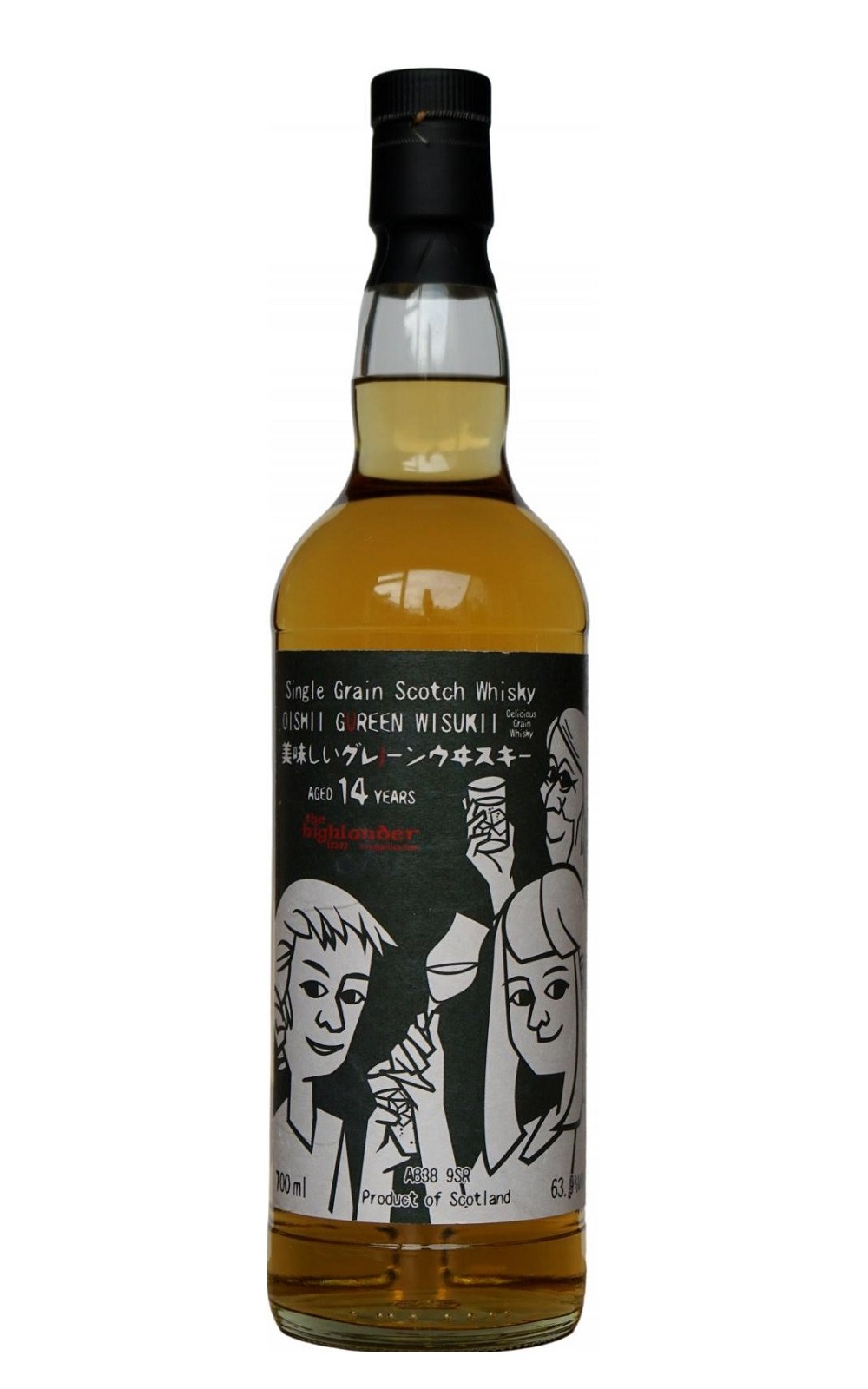 Highlander Inn Oishii Gureen Wisukii Aged 14 Years Single Grain Scotch Whisky 高地人小酒館 好好喝 14年單一穀物蘇格蘭威士忌