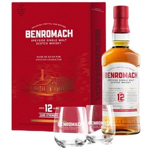 Benromach-Aged 12 Years Cask Strength Speyside Single Malt Scotch Whisky Gift Set (Taiwan Exclusive)