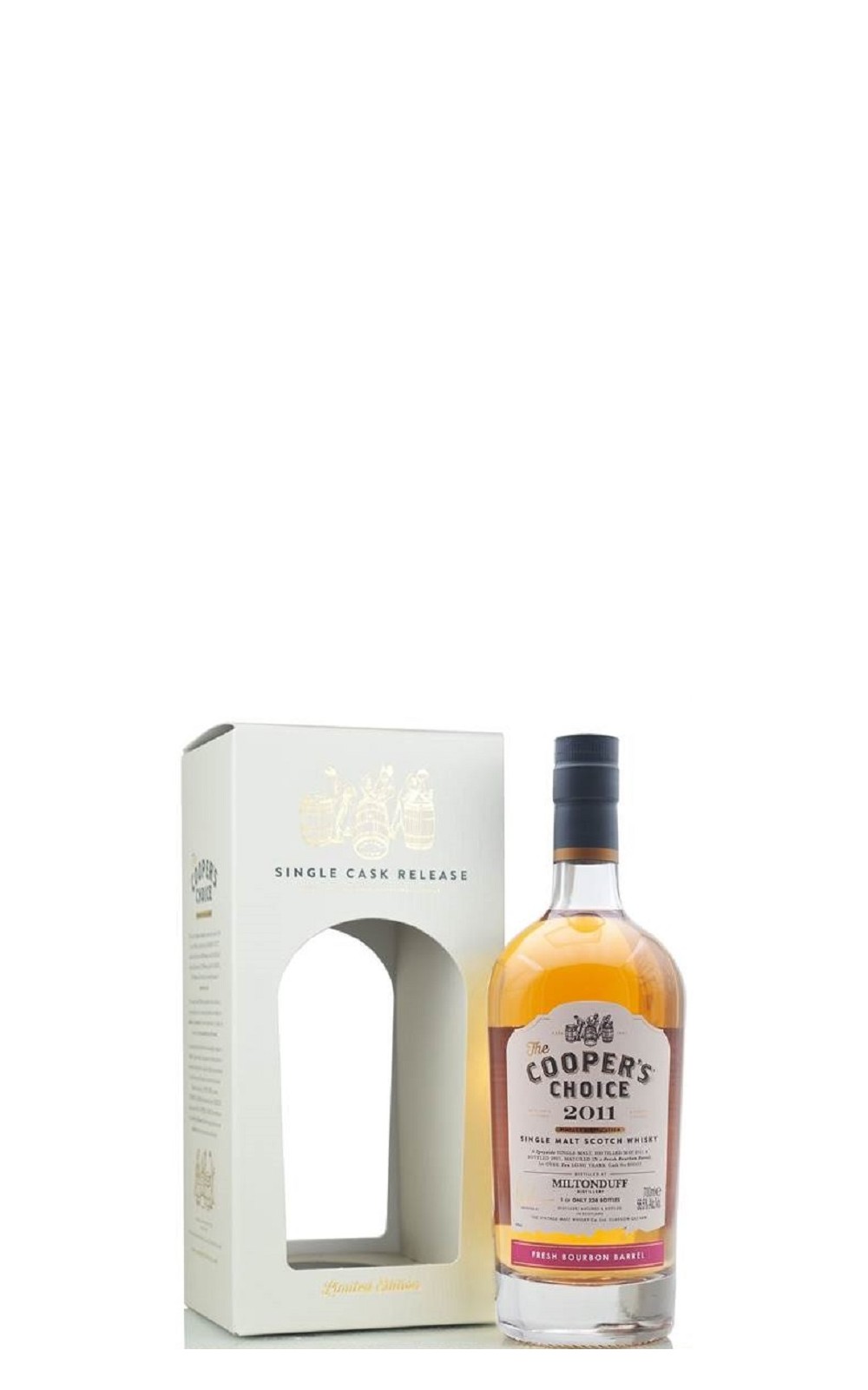 The Cooper s Choice Miltonduff 2011 10 Years 800531 Fresh Bourbon Barrel Single Malt Scotch Whisky 酷選大師 米爾頓道夫 2011 10年 800531 波本桶 單一麥芽蘇格蘭威士忌