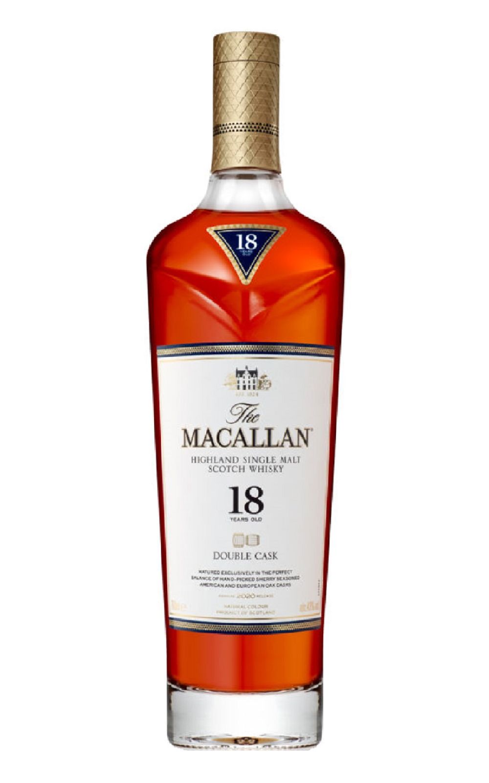 Macallan 18 Years Old Double Cask Highland Single Malt Scotch Whisky 2022 Release 麥卡倫蒸餾廠 18年雪莉雙桶 單一麥芽蘇格蘭威士忌 2022版