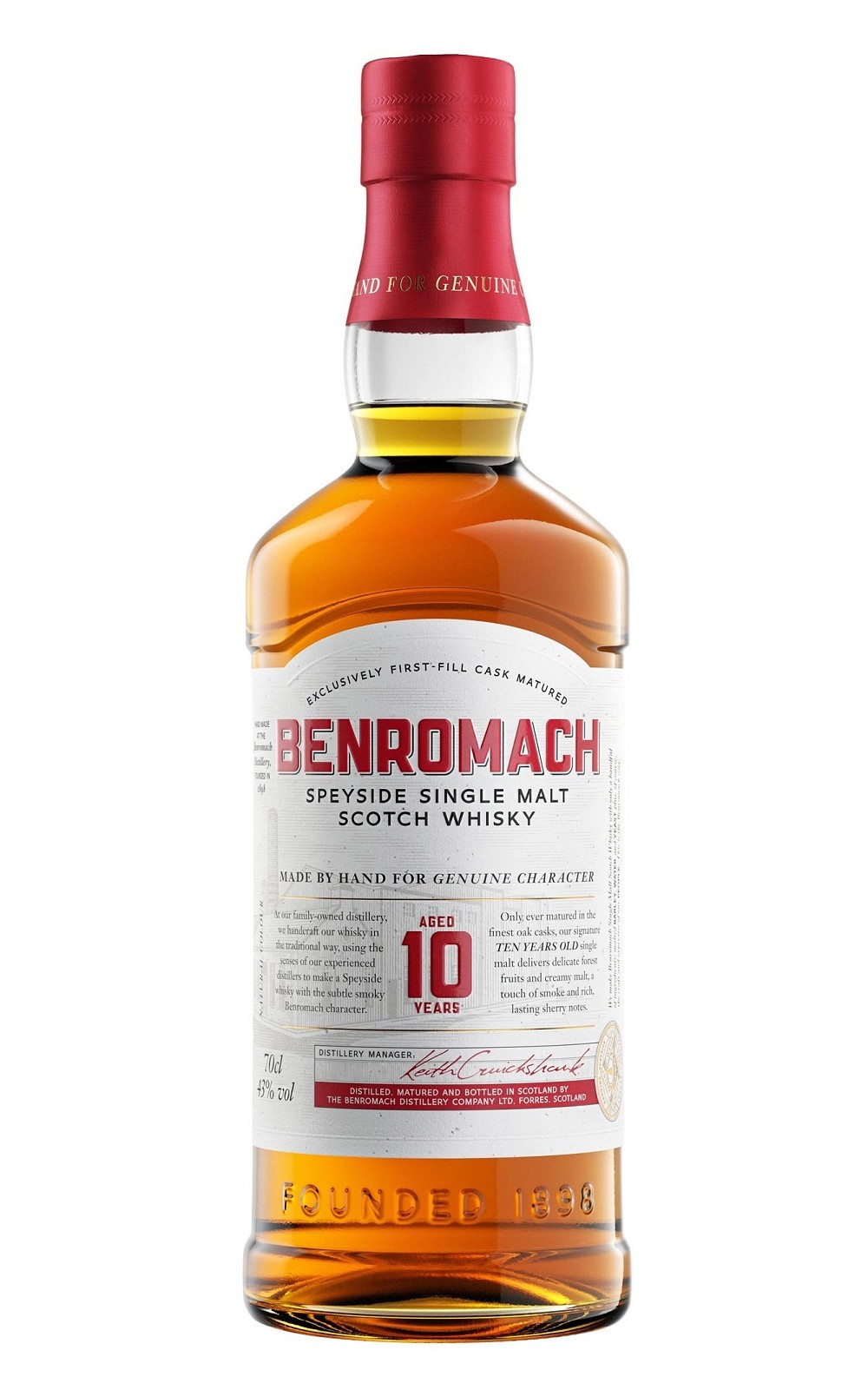 Benromach Aged 10 Years Speyside Single Malt Scotch Whisky 百樂門 10年單一麥芽蘇格蘭威士忌