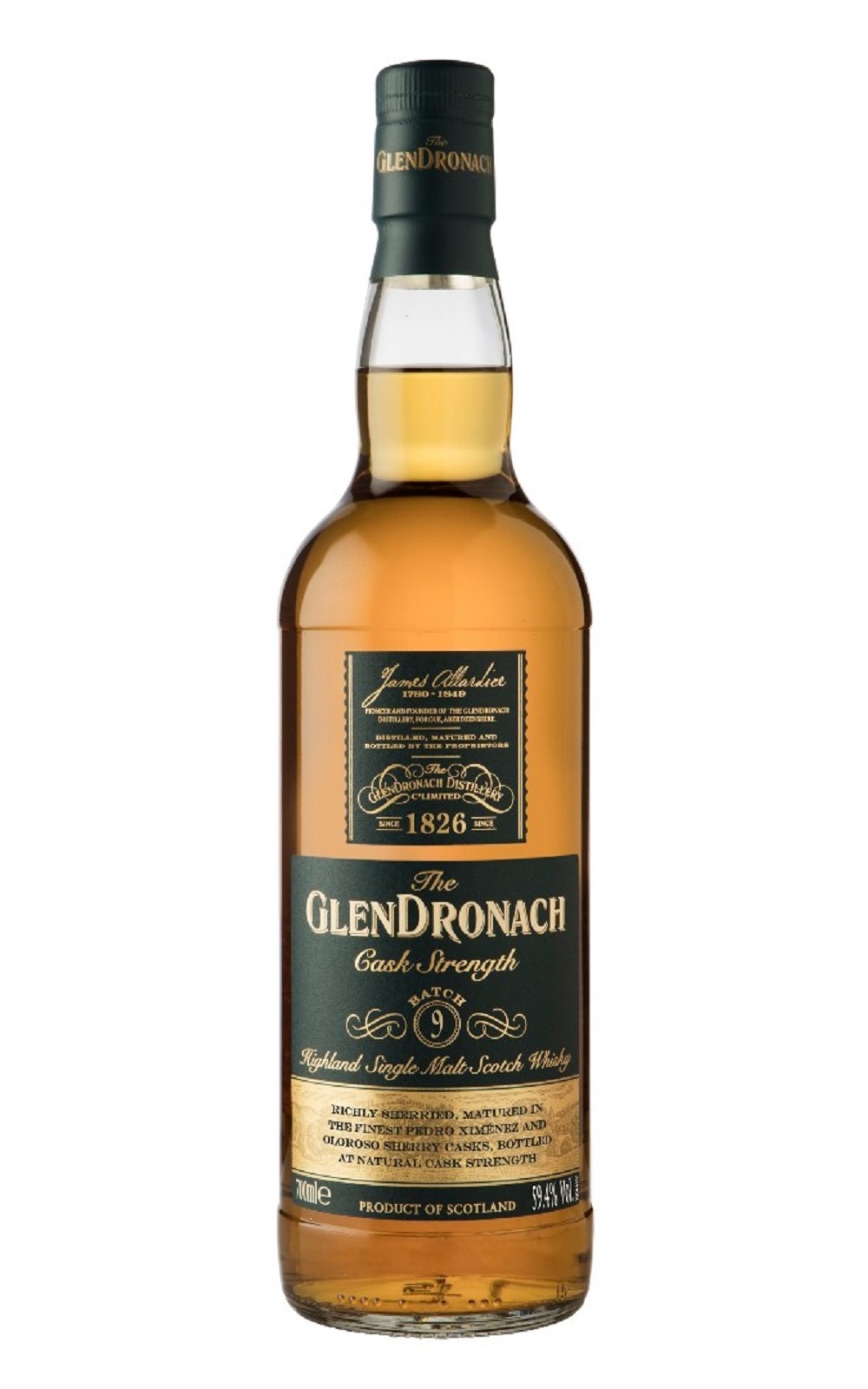GlenDronach Cask Strength Batch 9 Highland Single Malt Scotch Whisky 格蘭多納蒸餾廠 桶裝強度原酒第九版 單一麥芽蘇格蘭威士忌