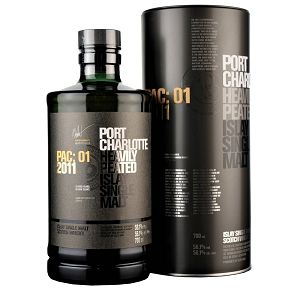 Bruichladdich Distillery-Port Charlotte "PAC: 01 2011" Heavily Peated Islay Single Malt Scotch Whisk