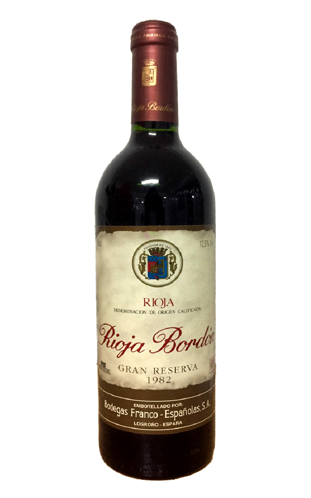 Bodegas Franco Espanolas Rioja Bordon Gran Reserva 1982 法蘭克‧西班牙酒莊 利奧哈 波頓經典特選陳年級紅酒