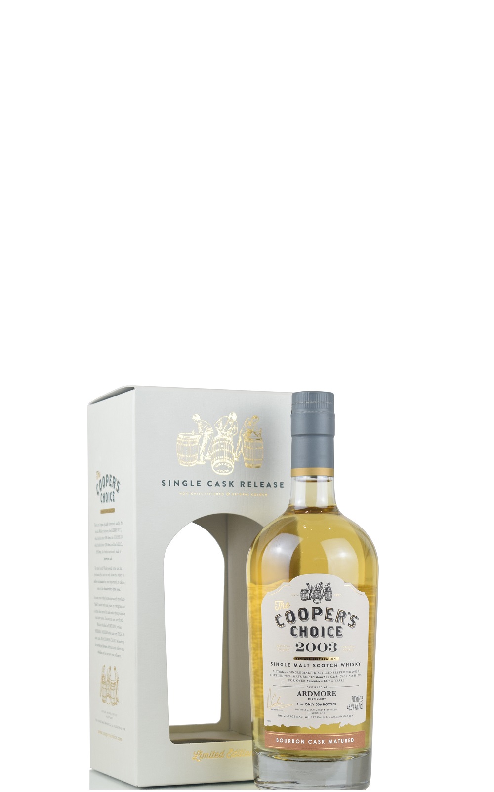 The Cooper s Choice Ardmore 2003 17YO 801285 Bourbon Cask Single Malt Scotch Whisky 酷選大師 阿德莫爾 2003 17年 801285 波本桶單一桶蘇格蘭威士忌