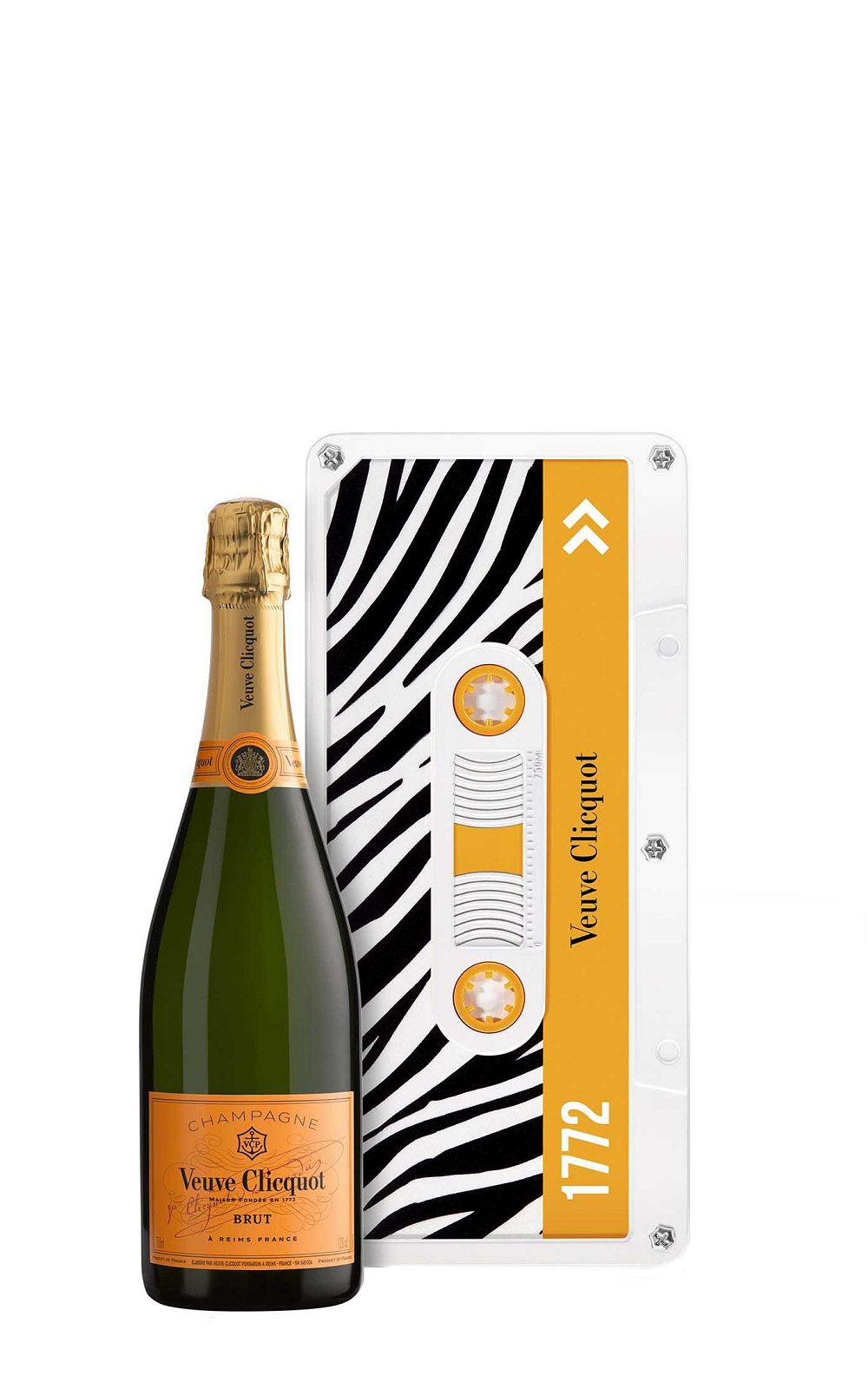 Maison Veuve Clicquot Yellow Label Brut Tape Collection Gift Box Zebra Retro NV 凱歌香檳 皇牌 不甜香檳 錄音帶禮盒 潮流斑馬