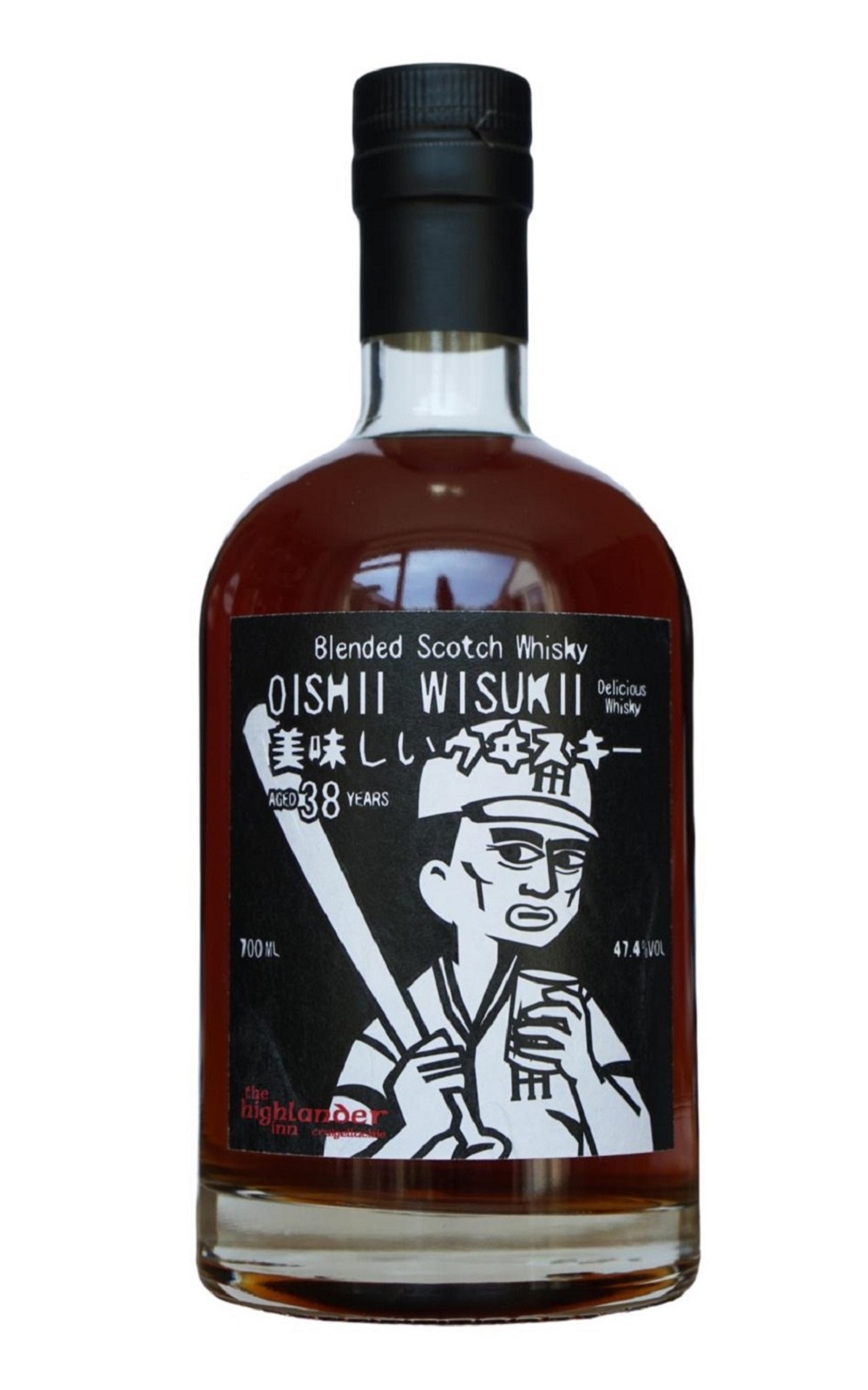 Highlander Inn Oishii Wisukii Aged 38 Years Blended Scotch Whisky 高地人小酒館 好好喝 38年調和蘇格蘭威士忌