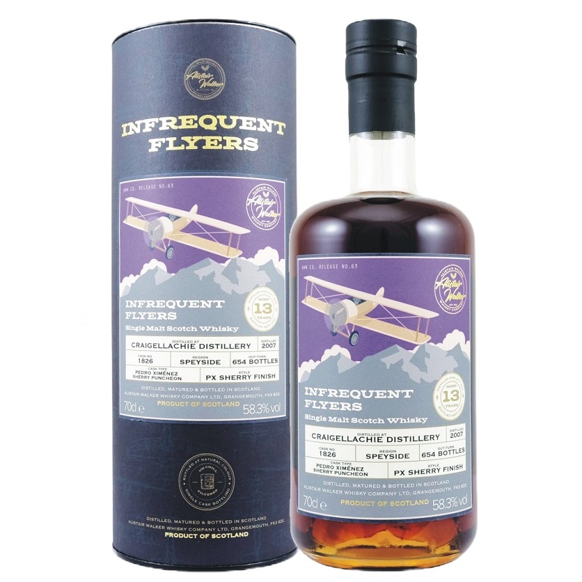Alistair Walker Whisky-The Infrequent Flyer "Craigellachie" 2007 Single Malt Scotch Whisky