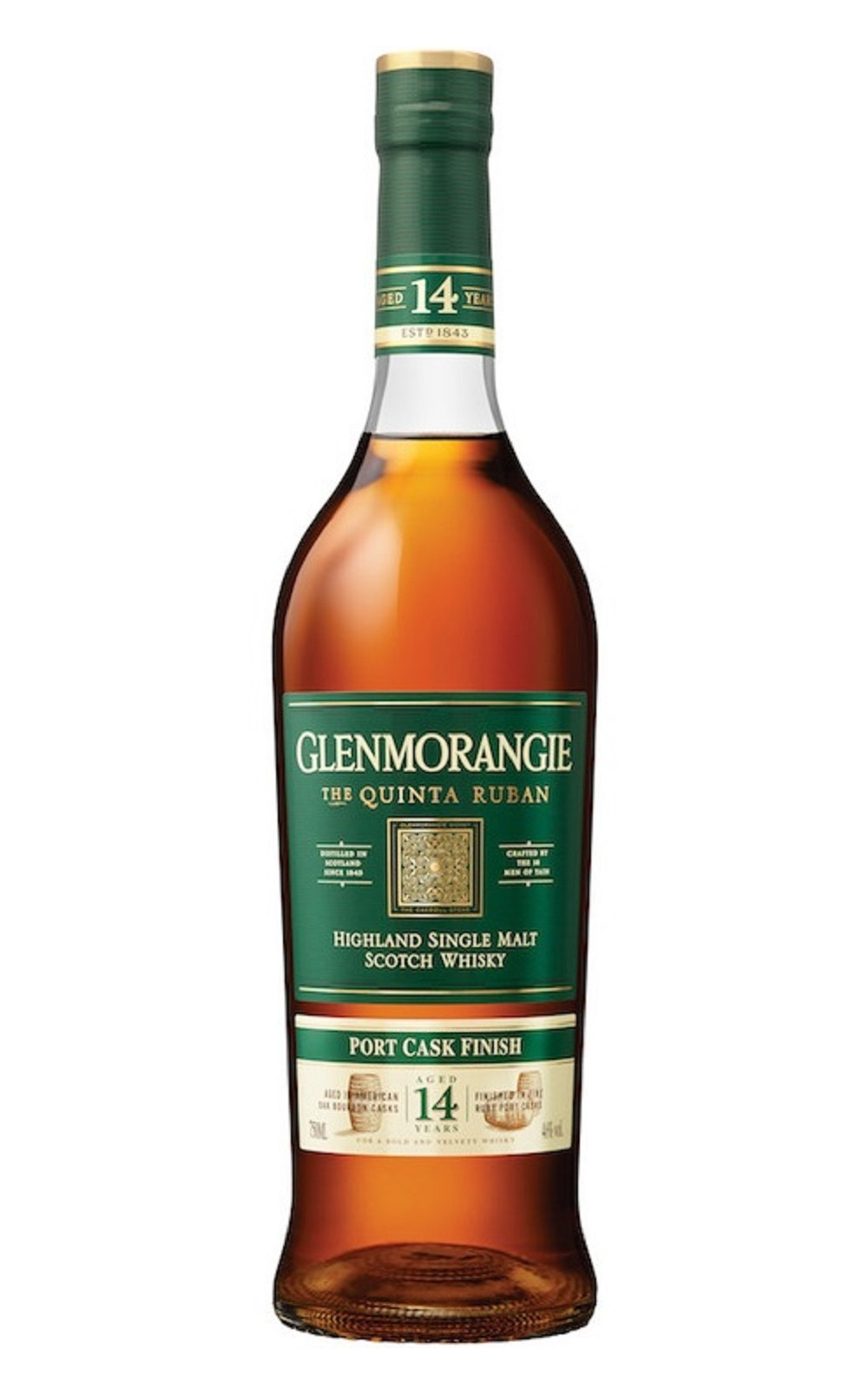 Glenmorangie The Quinta Ruban Port Cask Finish Aged 14 Years Highland Single Malt Scotch Whisky 格蘭傑蒸餾廠 紅寶莊園系列 14年波特桶單一麥芽蘇格蘭威士忌