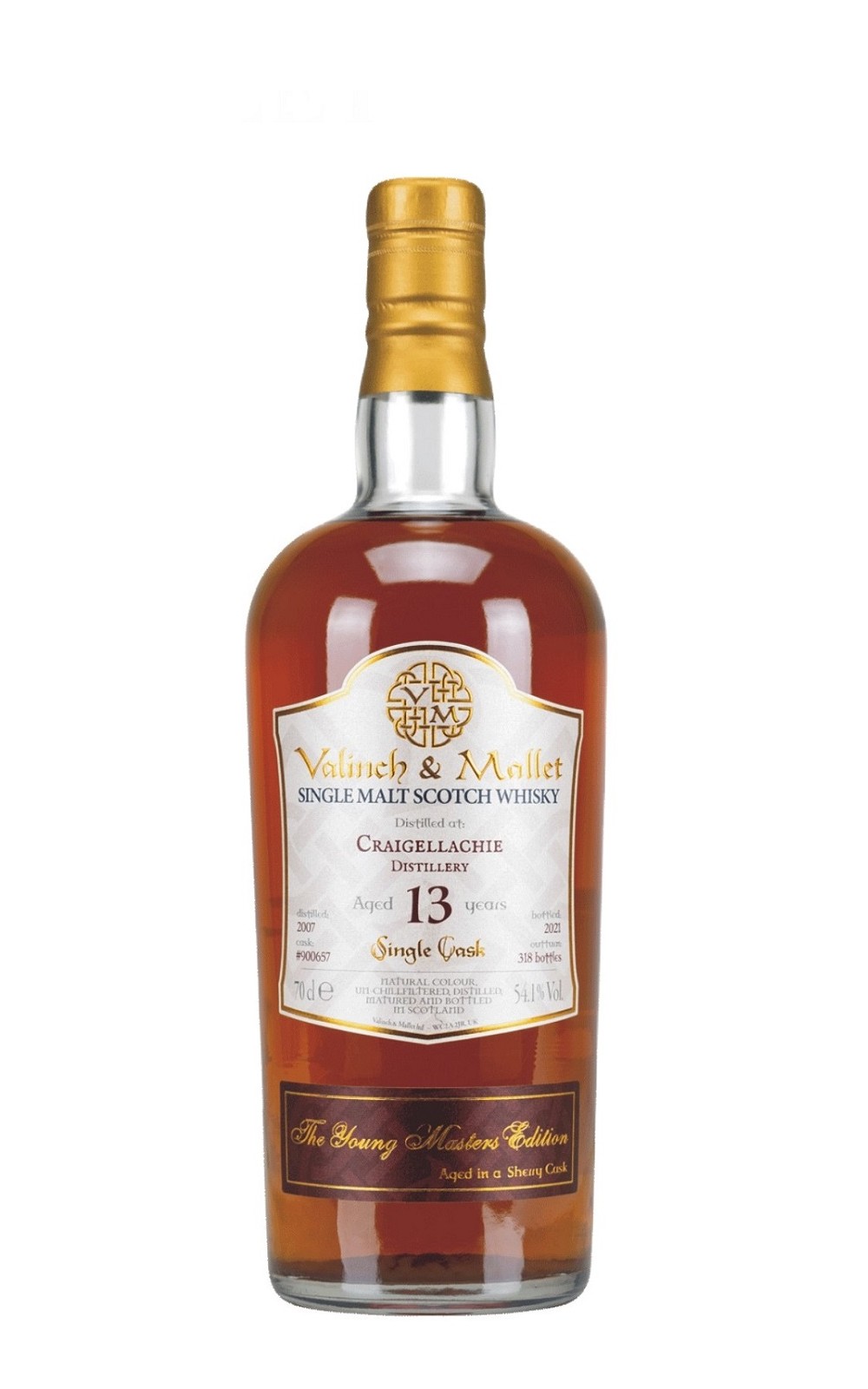 Valinch Mallet Craigellachie 2007 13 Years Old Single Malt Scotch Whisky 瓦林奇與馬烈 魁列奇 2007 13年單一麥芽蘇格蘭威士忌
