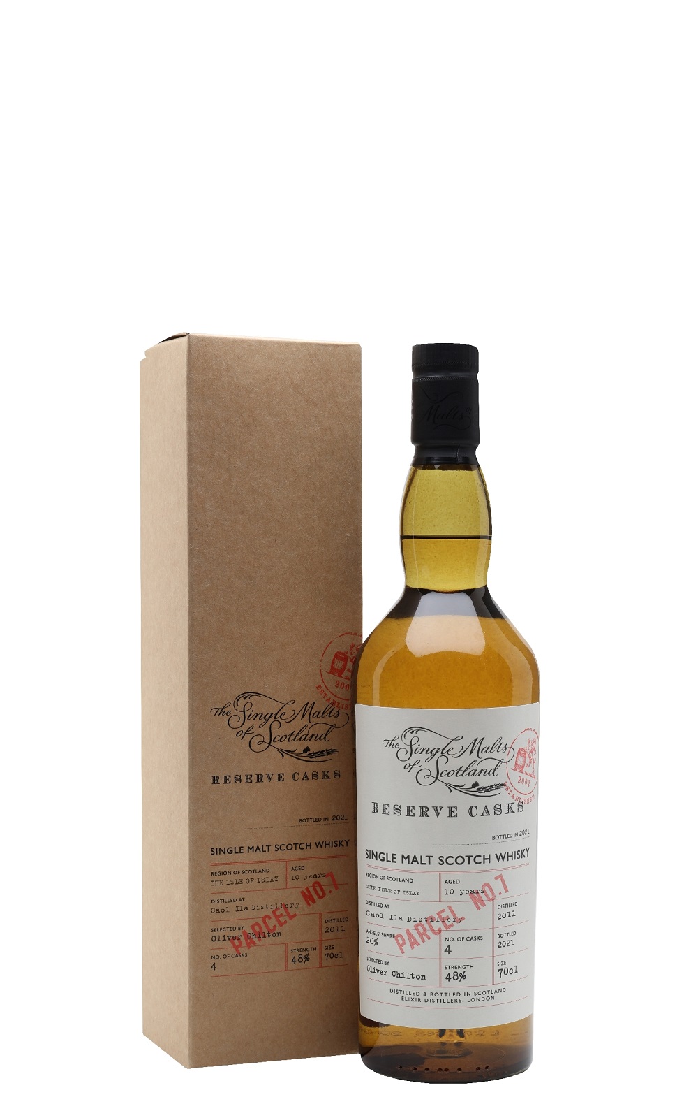 The Single Malts of Scotland SMOS Reserve Casks Caol Ila 2011 Single Malt Scotch Whisky SMOS 特選原桶系列 卡爾里拉 2011年單一麥芽蘇格蘭威士忌