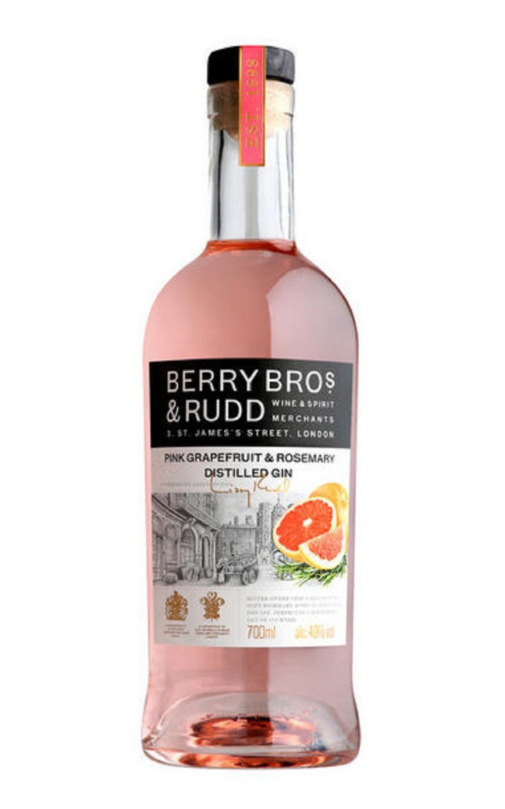 Berry Bros Rudd Pink Grapefruit Rosemary Distilled Gin 貝瑞兄弟與洛德 粉紅葡萄柚與迷迭香風味琴酒