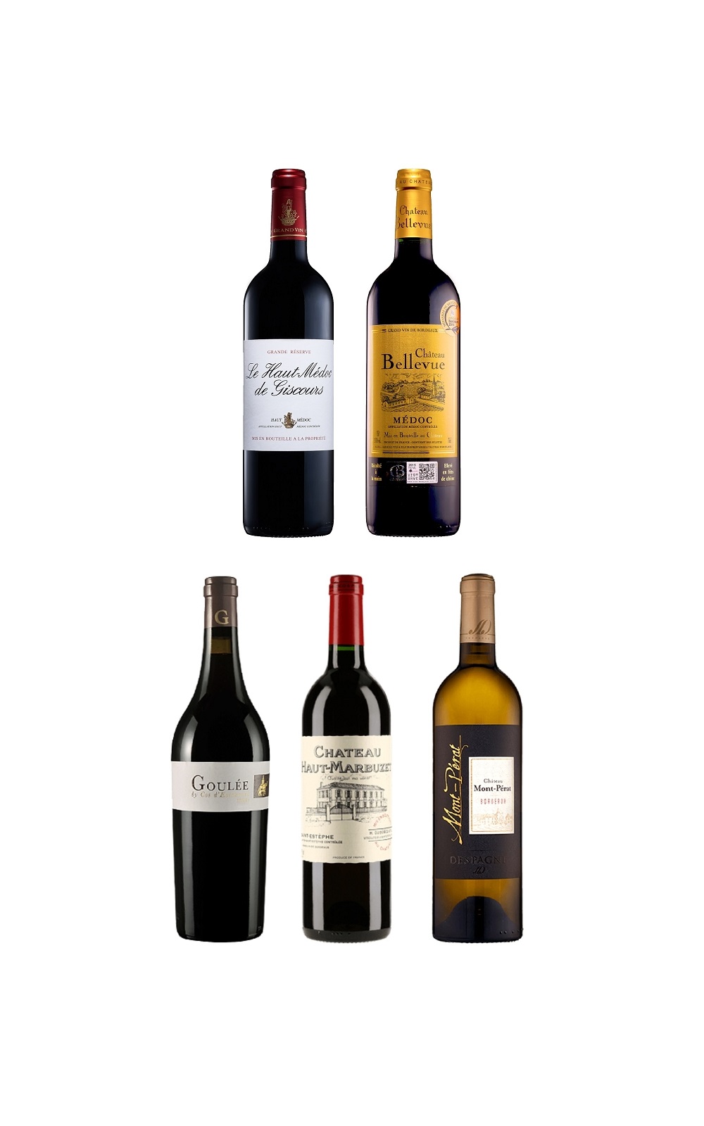iCheers Special Set 《The Drops of God》Bordeaux Set 750ml 5 NV 愛酒窩特惠組 《神之雫》波爾多紅白五瓶組 750ml 5