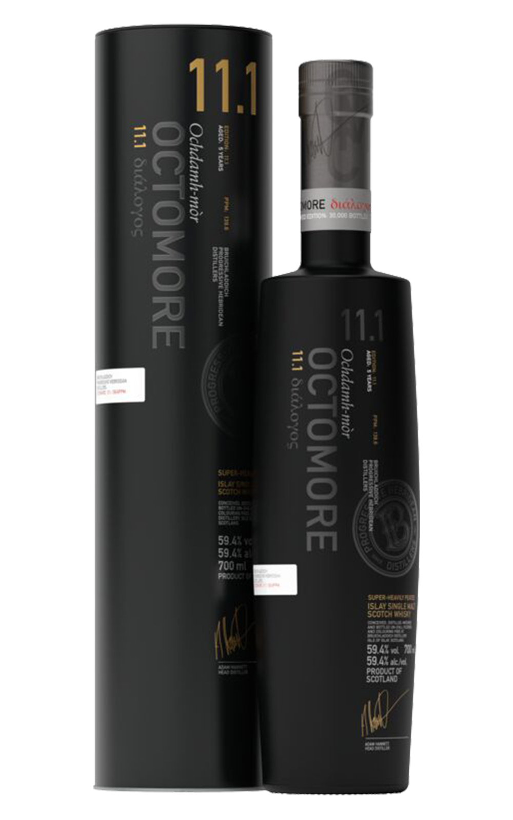 Bruichladdich Distillery Octomore Edition 11 1 Super Heavily Peated Islay Single Malt Scotch Whisky 布萊迪蒸餾廠 奧特摩系列 版本11 1 艾雷島單一麥芽蘇格蘭威士忌