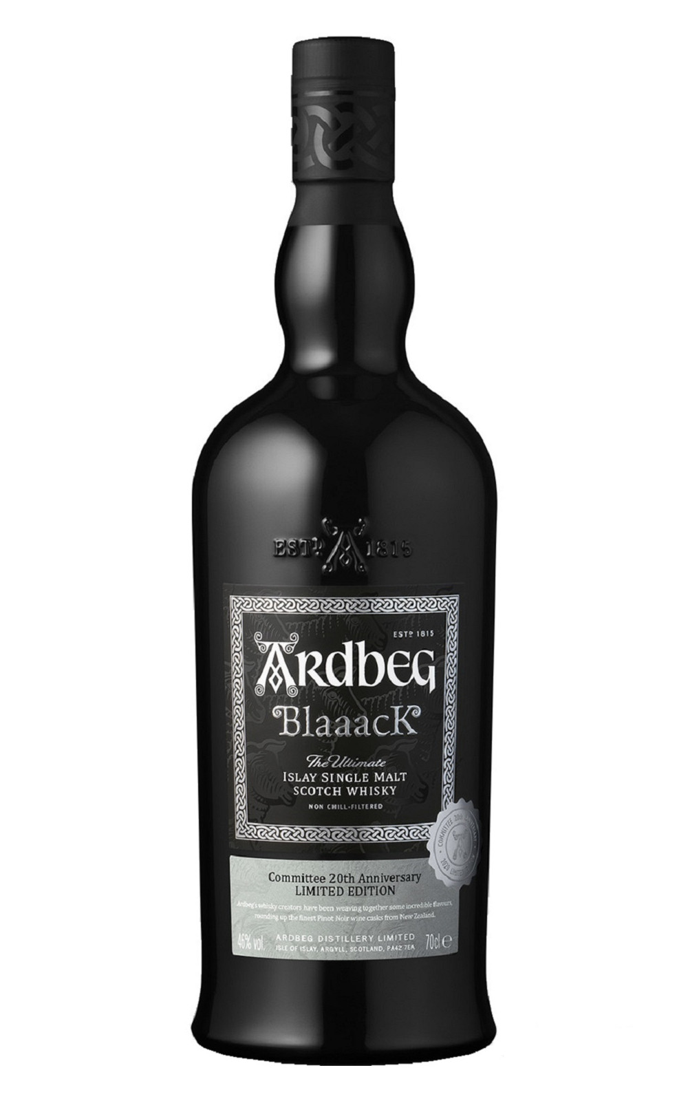 Ardbeg Blaaack Islay Single Malt Scotch Whisky Committee 20th Anniversary Limited Edition 雅柏蒸餾廠 黑咩咩 艾雷島單一麥芽蘇格蘭威士忌 委員會20週年版
