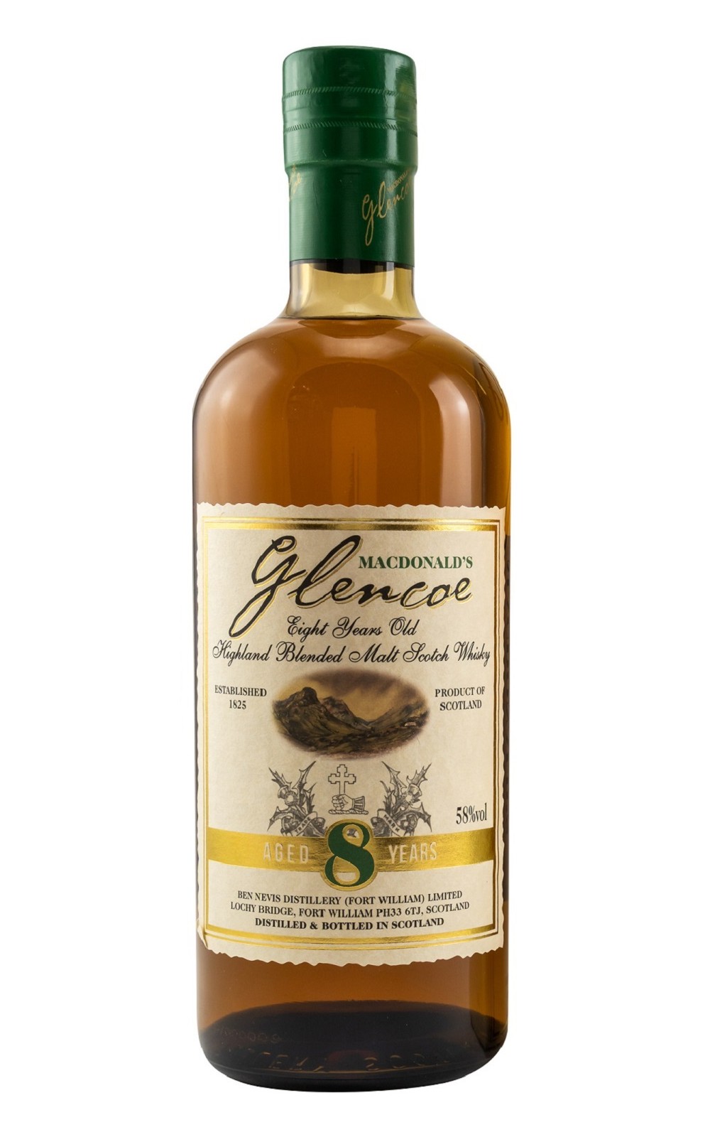 Ben Nevis MacDonald s Glencoe 8 Years Old Highland Blended Malt Scotch Whisky 班尼富 8年格倫科紀念酒款 調和麥芽蘇格蘭威士忌