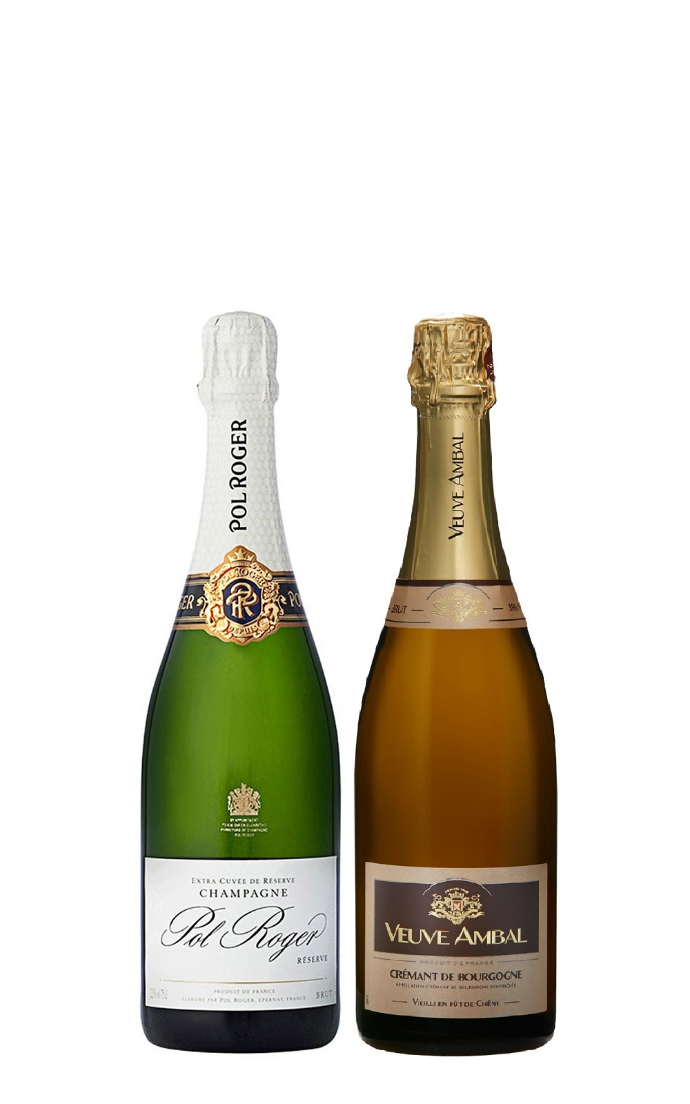 Champagne Pol Roger Reserve Brut Cremant de Bourgogne Brut Set NV 保羅傑香檳 珍藏 不甜香檳 安柏夫人氣泡酒二入組