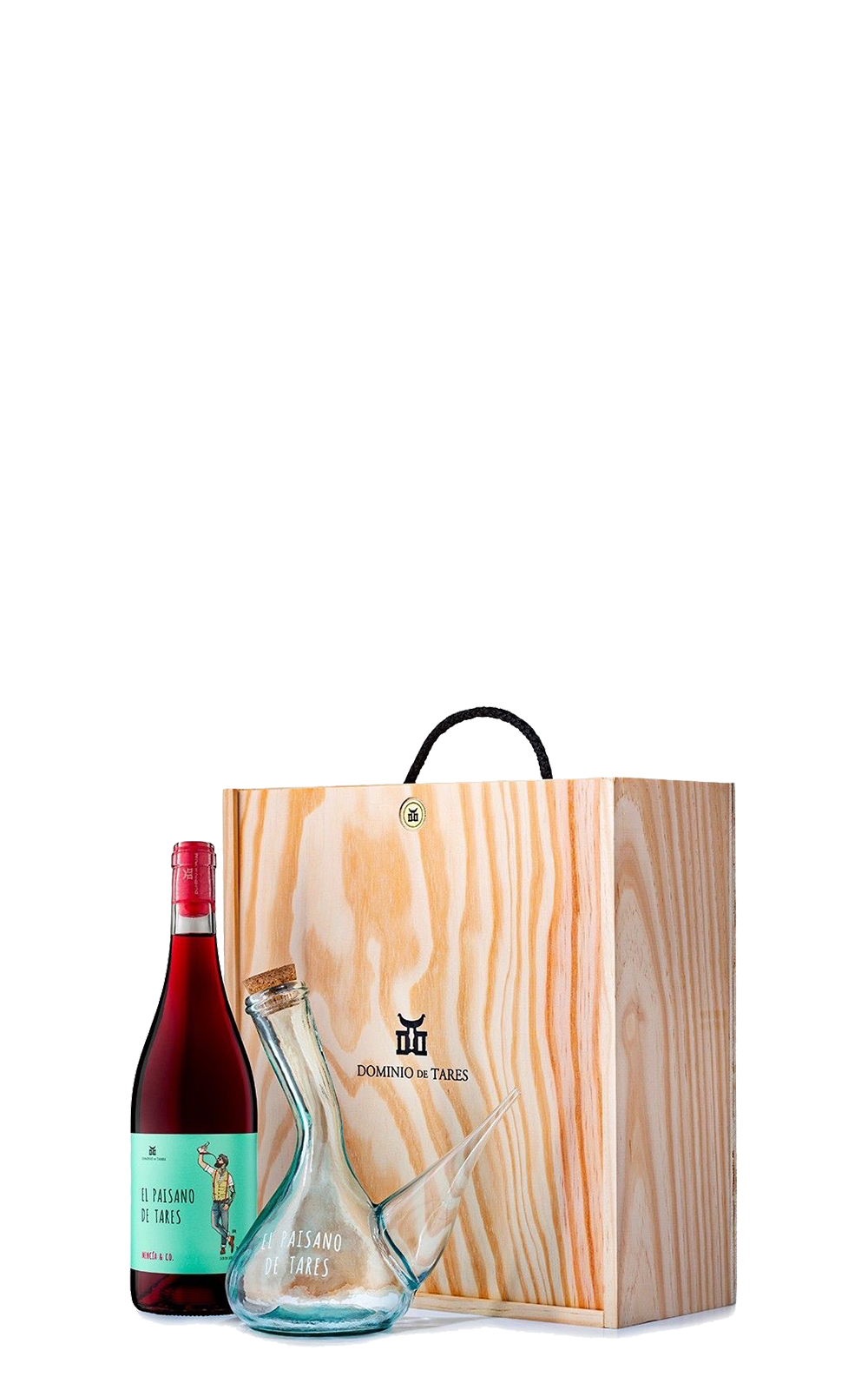 Dominio de Tares El Paisano de Tares Parron Wine Pitcher Set 2020 多明塔斯酒莊 老鄉 門西亞紅酒 波隆酒壺套組 含木箱