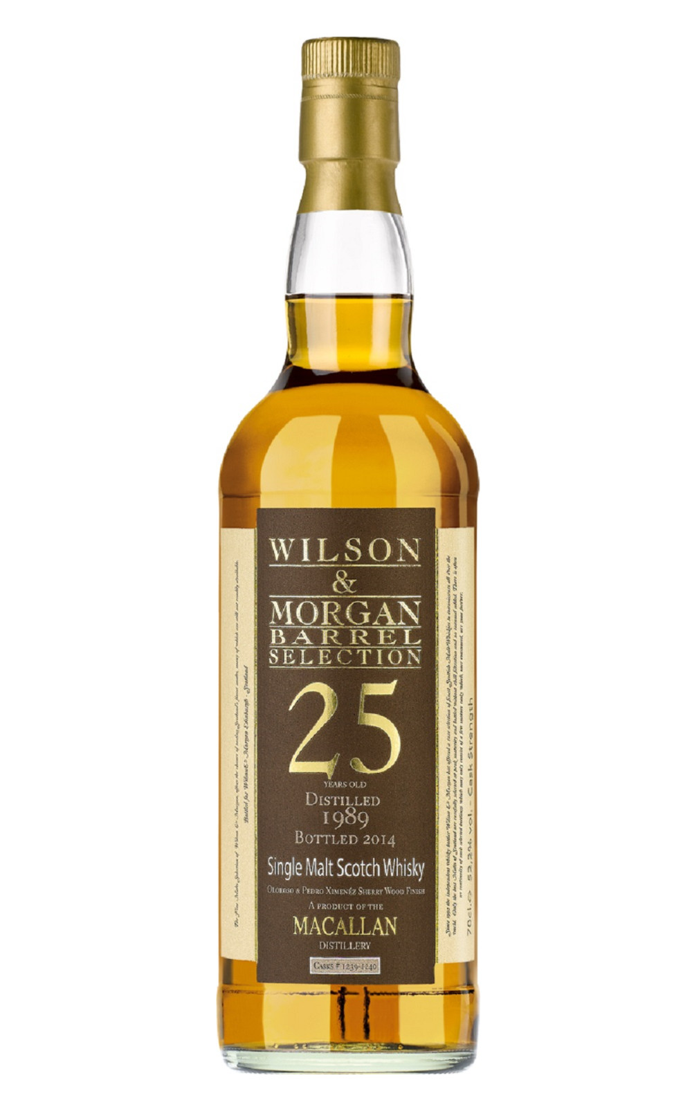 Wilson Morgan Barrel Selection Macallan 1989 25 Years Old Oloroso PX Sherry Wood Finish Cask Strength Single Malt Scotch Whisky 威爾森 x 摩根獨立裝瓶廠 麥卡倫 1989 25年歐羅洛梭與PX桶 單一麥芽蘇格蘭威士忌原酒