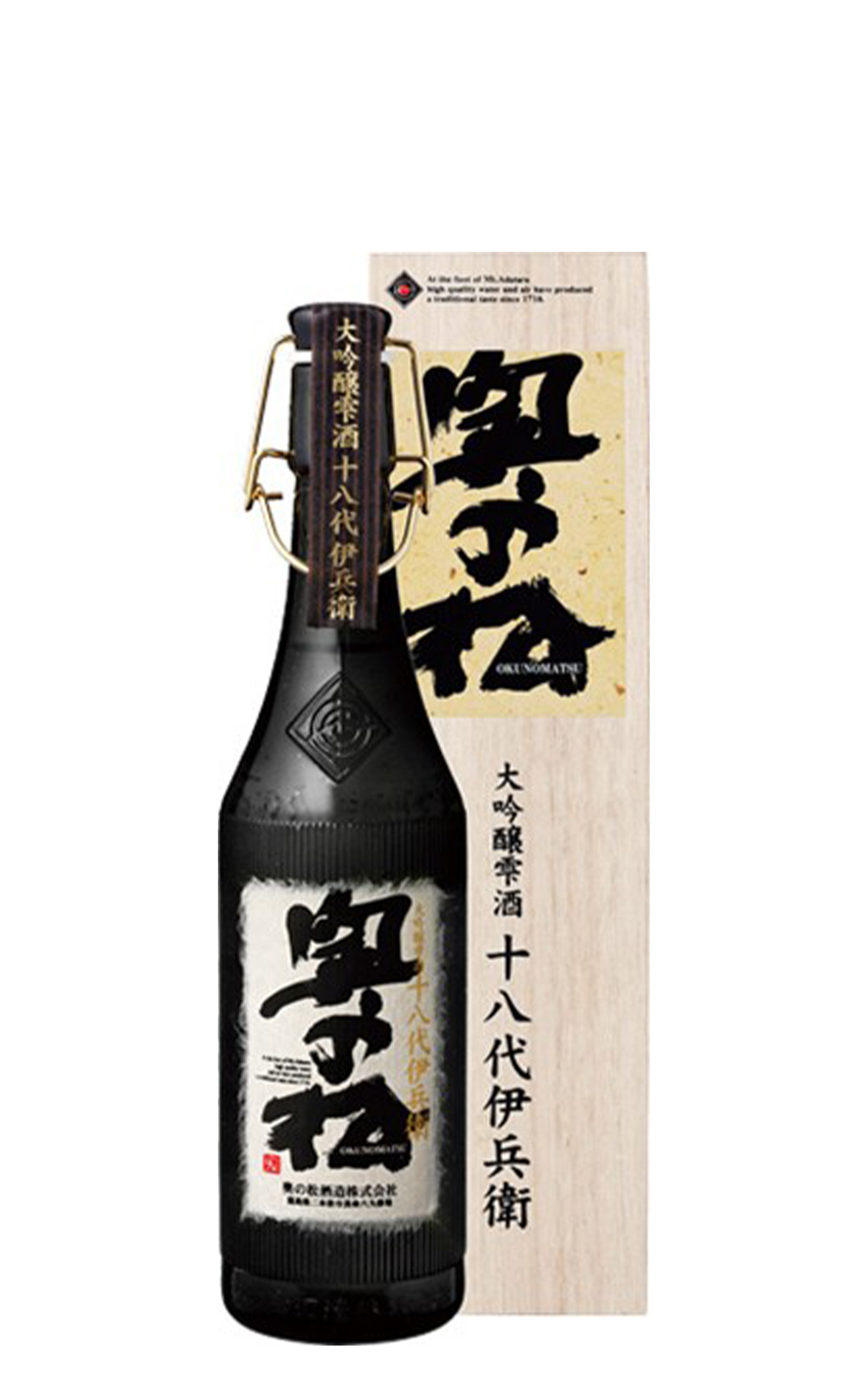 Okunomatsu Sake Brewery 奥の松 十八代伊兵衛 大吟醸雫酒 附木盒 奧之松酒造 奧之松 十八代伊兵衛 大吟釀雫酒 附木盒