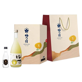 梅乃宿酒造株式会社-柚子酒禮盒（附提袋&琴酒180ml）
