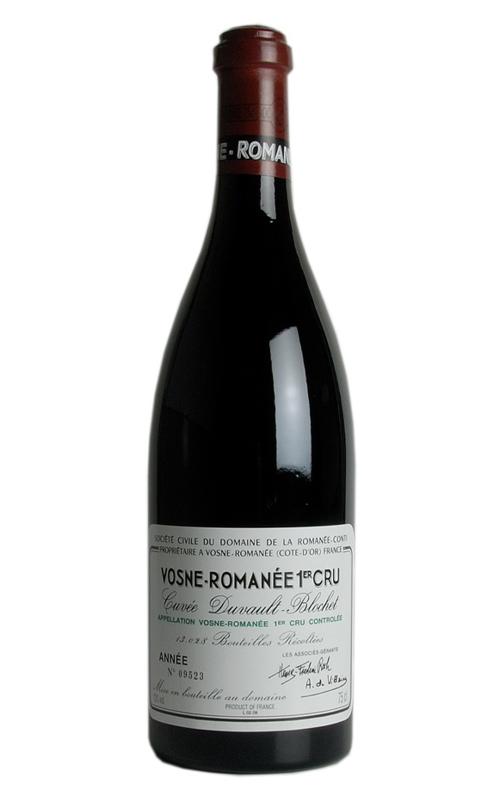 Domaine de la Romanee Conti Vosne Romanee 1er Cru Cuvee Duvault Blochet 1999 羅曼尼 康帝酒莊 預購 馮內侯瑪內 杜夫伯尚精選 一級園紅酒