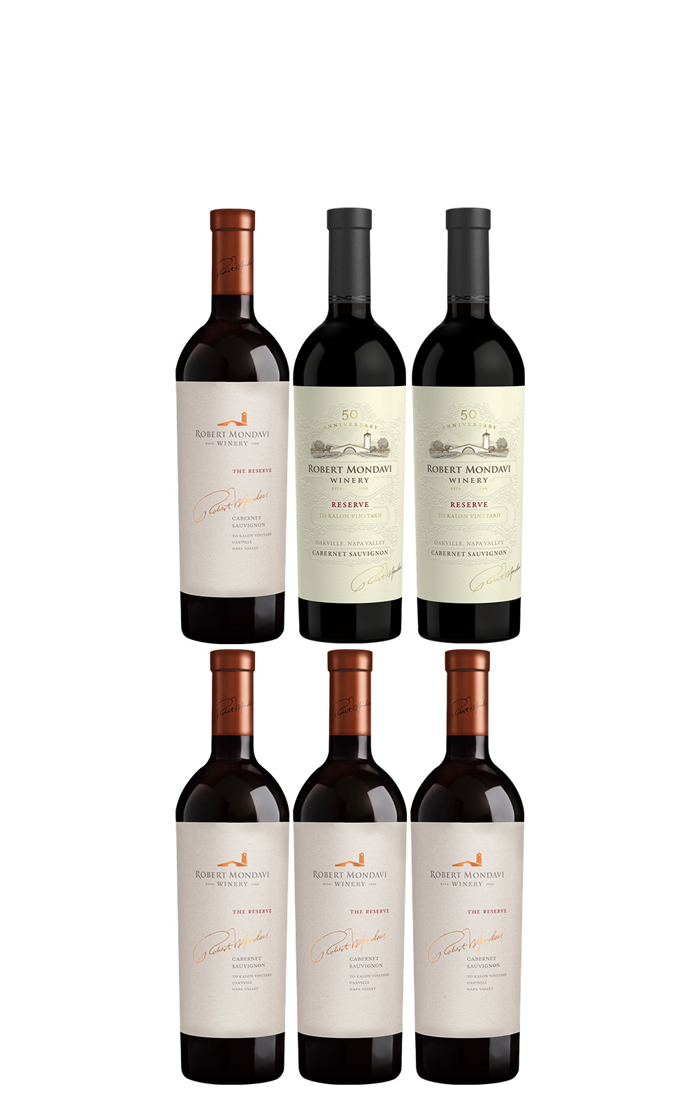 Robert Mondavi Reserve To Kalon Cabernet Sauvignon 6 Bottle Set 750ml 6 NV 羅伯 蒙岱維酒莊 精選系列 托卡龍 卡本內蘇維濃紅酒6瓶組 750ml 6