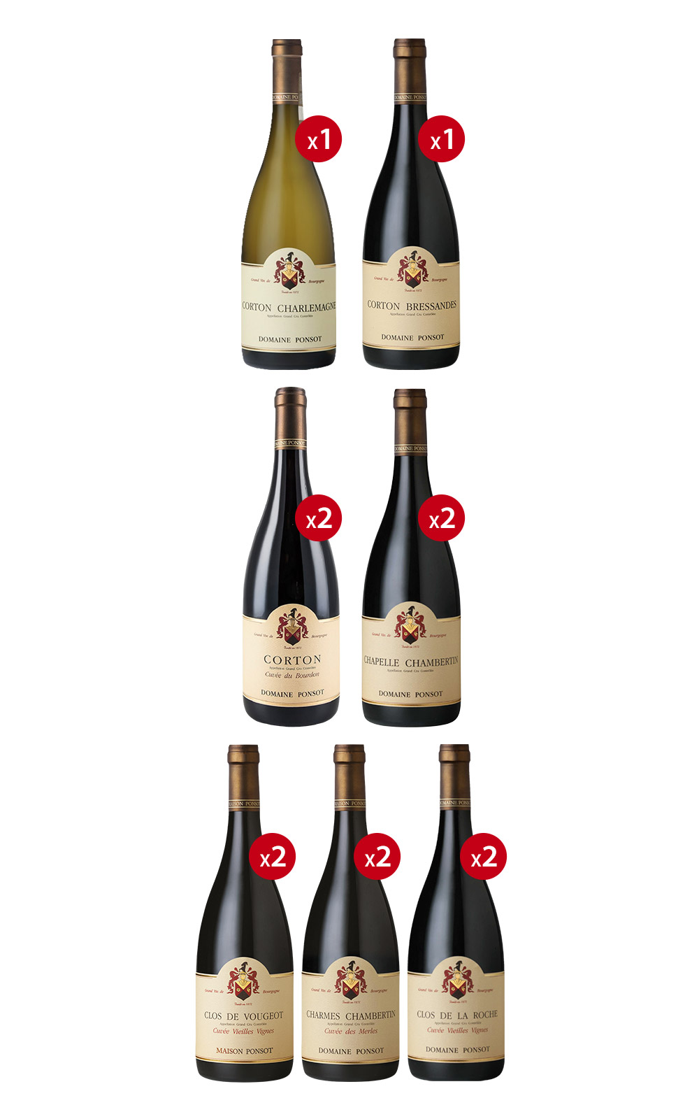 Domaine Ponsot 2016 ASSortment de Grand Crus 750ml 12 2016 彭索酒莊 2016 特級園紅白酒套組 750ml 12