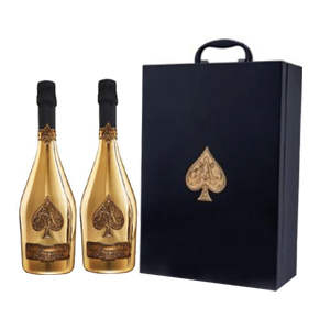 Champagne Armand de Brignac-Ace of Spades Brut Gold 2 Bottle Set (Gift Box)
