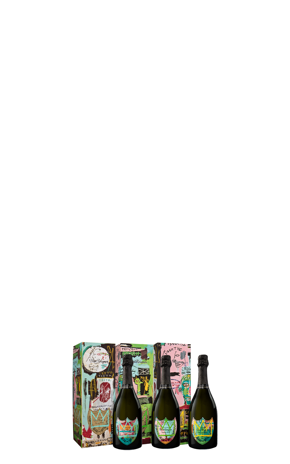 Dom Perignon Vintage Brut 3 Bottle Set Jean Michel Basquiat Special Edition 2015 香檳王 年份不甜香檳3瓶組 Jean Michel Basquiat 致敬版