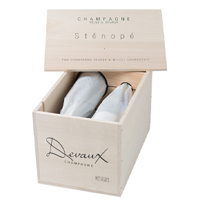Champagne Devaux-Devaux & Michel Chapoutier "Sténopé" 4-bottle Set In Wooden Case (750ml*4)