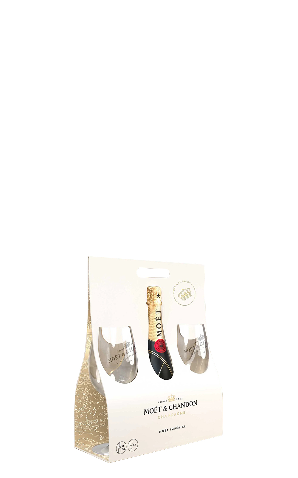 Moet Chandon Imperial Brut Party Set with 2 Glasses NV 酩悅香檳 酩悅不甜香檳派對雙杯組