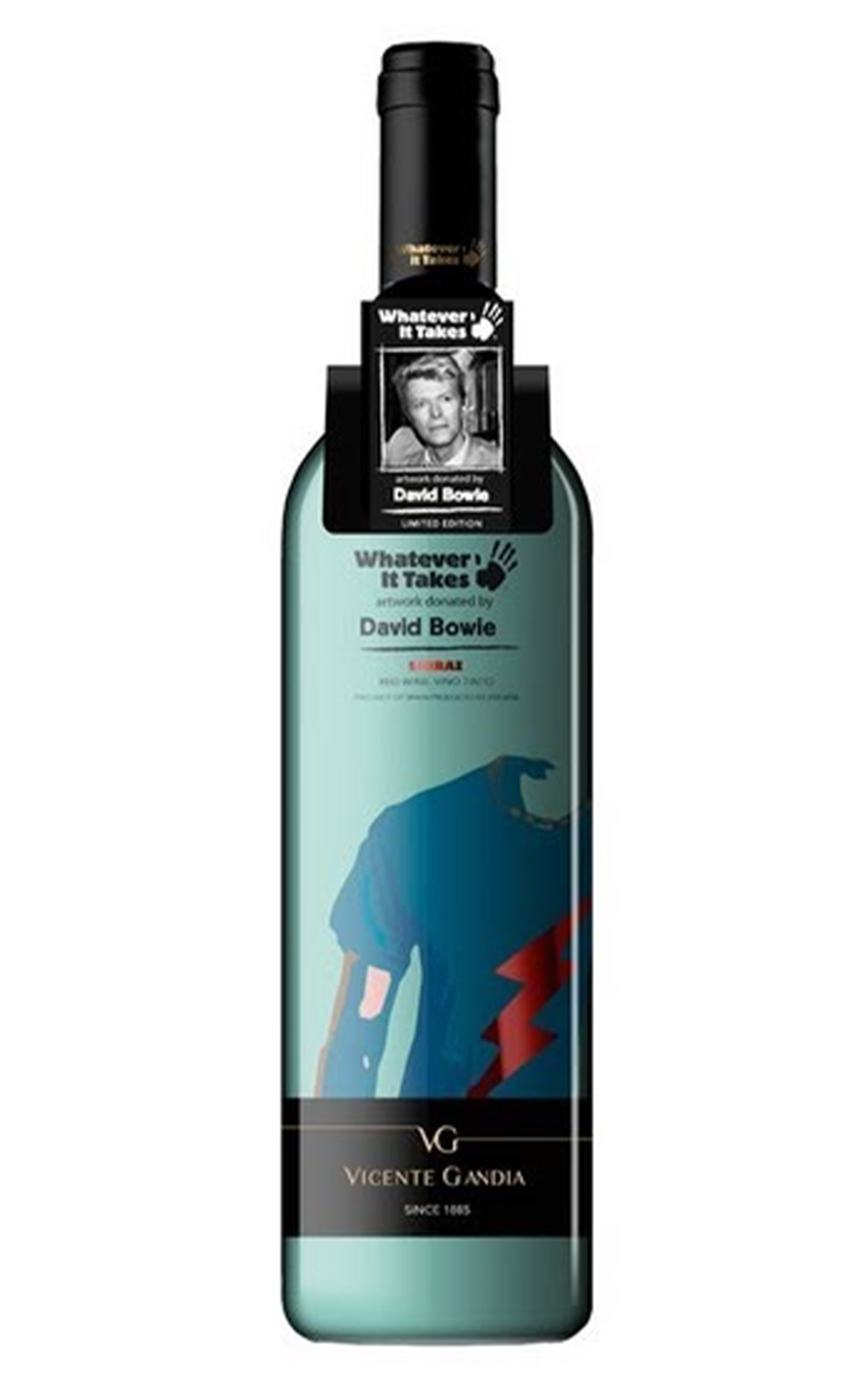 Vicente Gandia Whatever it Takes David Bowie Shiraz NV 甘迪亞酒廠 世界名人慈善葡萄酒典藏組 大衛鮑伊 希哈紅酒