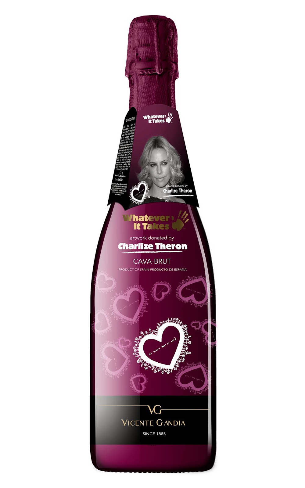 Vicente Gandia What ever it takes Charlize Theron Cava Brut NV 甘迪亞酒廠 世界名人慈善葡萄酒典藏組 莎莉賽隆氣泡酒