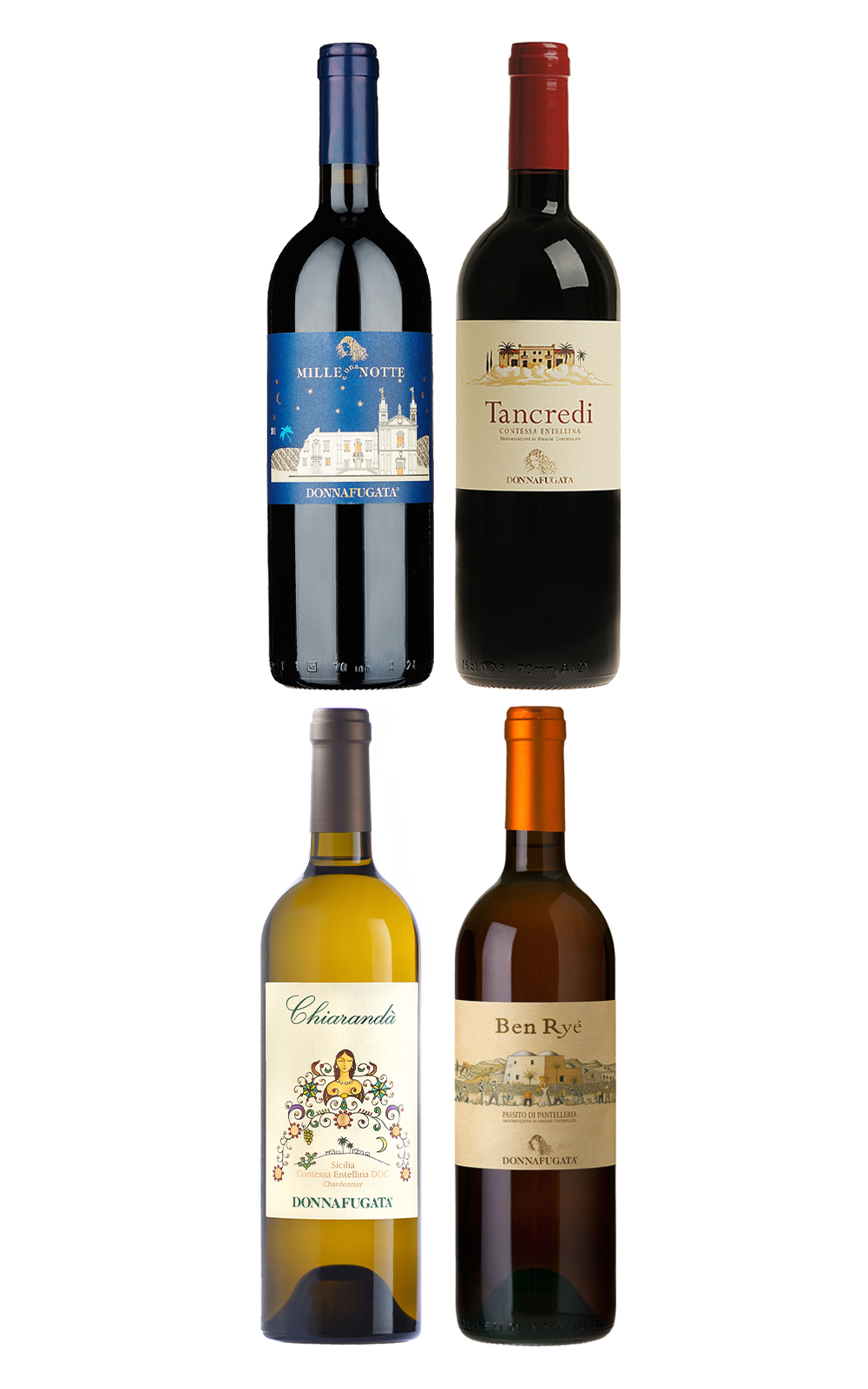 Donnafugata The Magnificent Four Wooden Case 4 Bottle Set Version 1 NV 多娜佳塔酒莊 驚奇四 收藏木盒四瓶組 組合一