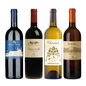 Donnafugata-"The Magnificent Four" Wooden Case 4-Bottle Set Version 1