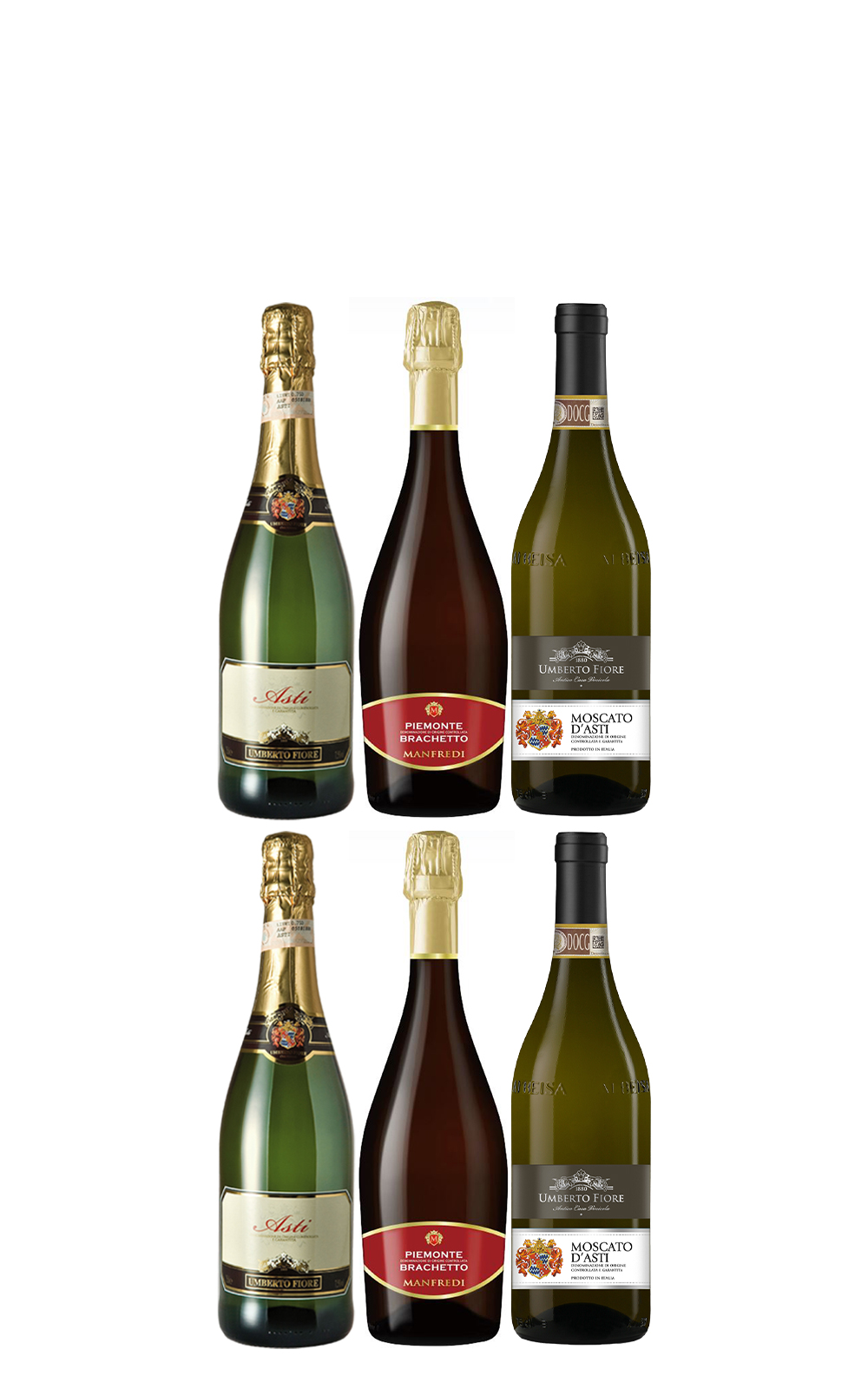 Manfredi Demi Sec Sparkling Red White 6 Bottles Set NV 瑪菲迪酒莊 北義微甜紅白氣泡酒六入組