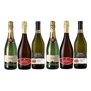 Manfredi-Demi-Sec Sparkling Red & White 6 Bottles Set