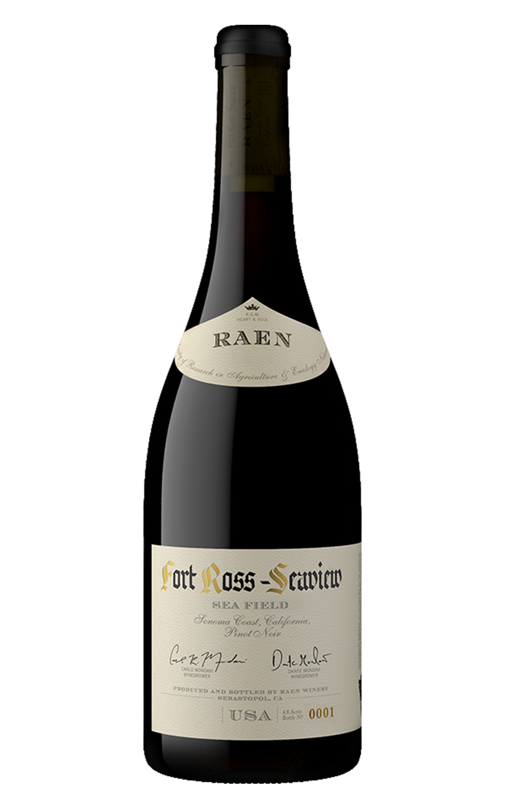RAEN Sea Field Fort Ross Seaview Pinot Noir 2018 雷恩酒廠 海園 羅斯堡 黑皮諾紅酒