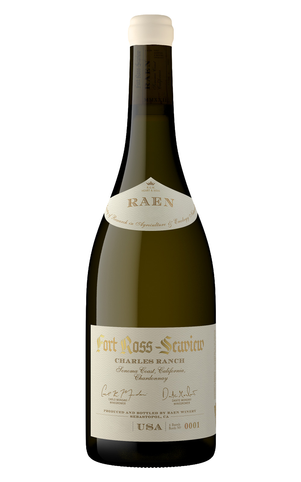 RAEN Charles Ranch Fort Ross Seaview Chardonnay 2021 雷恩酒廠 查理農場 羅斯堡 夏多內白酒
