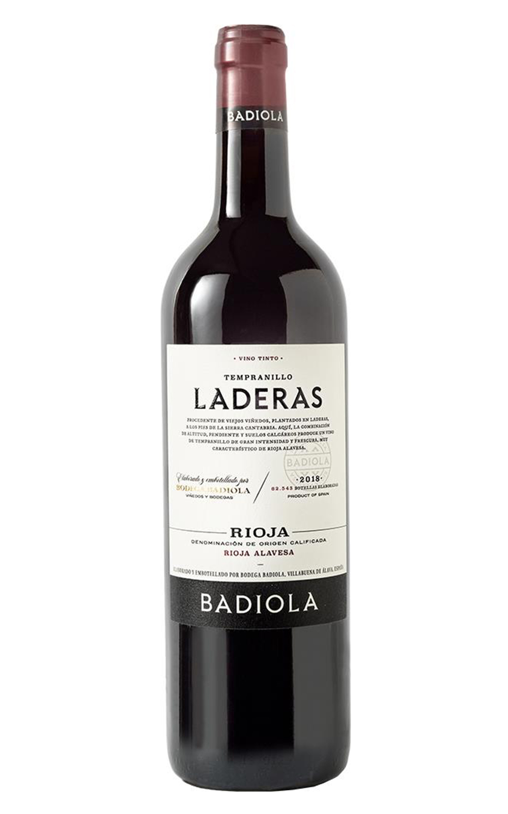 Bodegas Badiola Tempranillo de Laderas Rioja Tinto 2018 巴迪歐拉酒莊 山坡的田帕尼優 利奧哈紅酒