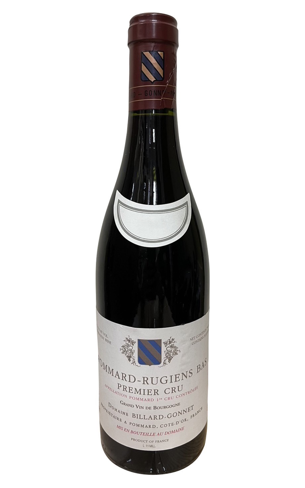Domaine Billard Gonnet Pommard 1er Cru Rugiens Bas 2016 彼拉德 貢內酒莊 玻瑪 低地胡吉安 一級園紅酒