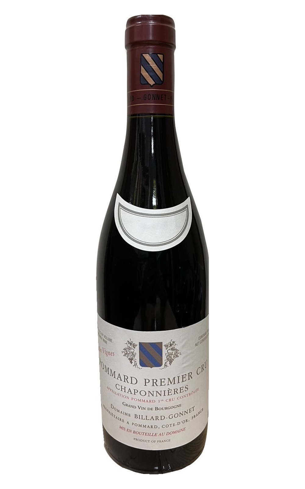 Domaine Billard Gonnet Pommard 1er Cru Les Chaponnieres Vieilles Vignes 2016 彼拉德 貢內酒莊 玻瑪 夏波涅 一級園 老藤紅酒