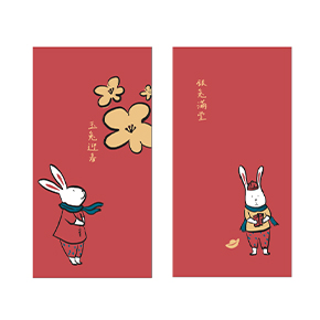 贈品-手繪插畫兔年紅包袋