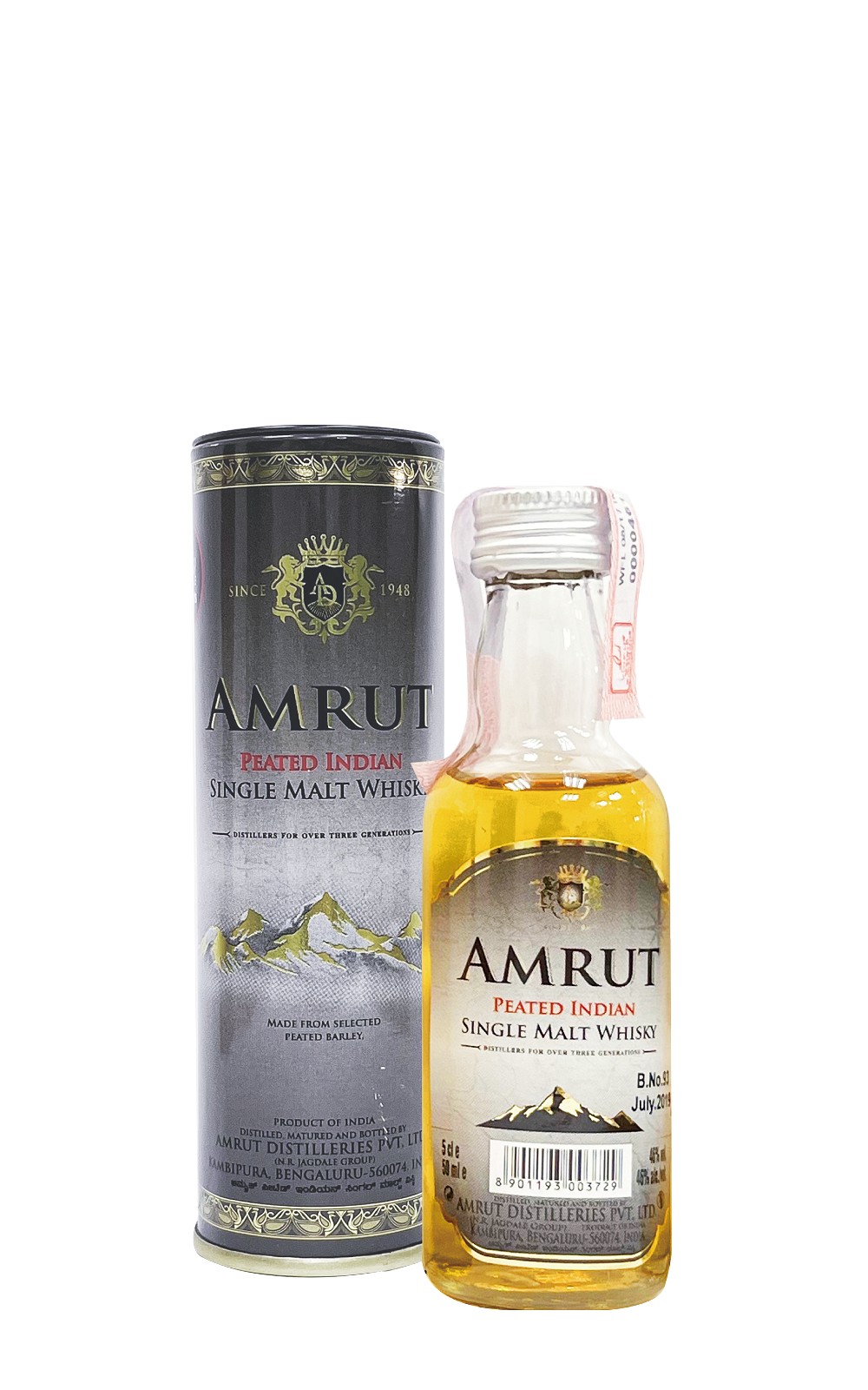 Amrut贈品 Peated Indian Single Malt Whisky 非賣品 Amrut贈品 泥煤 單一麥芽印度威士忌 非賣品