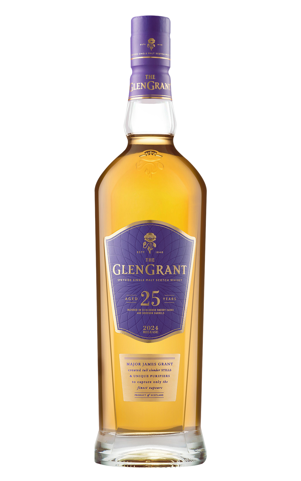 Glen Grant Aged 25 Years Speyside Single Malt Scotch Whisky 2024 Release 格蘭冠酒廠 25年 斯佩賽 單一麥芽蘇格蘭威士忌 2024年版