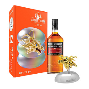 Auchentoshan-12 Years Old Single Malt Scotch Whisky (Year of the Dragon Gift Box)